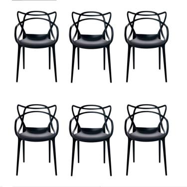 Imagem de Cadeira Moderna Para Mesa De Jantar Master Allegra - Kit Com 6