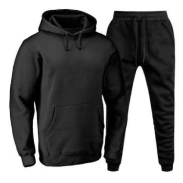 Imagem de Conjunto moletom blusa calça capuz bolso - ANNE.COM, Bege, GG