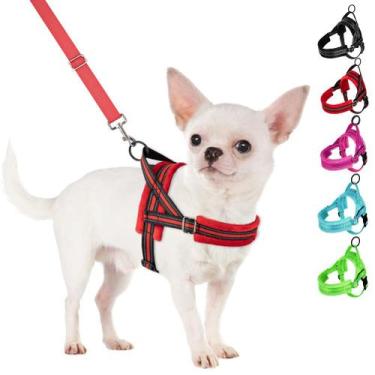 Imagem de Conjunto de arnês e coleira para cães SlowTon No Pull para cães pequen