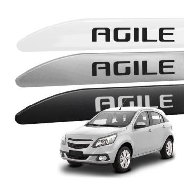 Imagem de Friso Lateral Porta para Agile 2009 a 2014 Ponta Facao com Nome em Ade