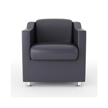 Imagem de Poltrona Bia Decorativa Reforçada Recepção Clinica Salão Sala De Estar Courino