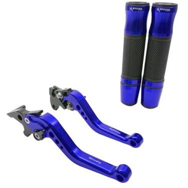 Imagem de Kit Manete Manopla Esportivo Yes Intruder 125 Dafra Riva - NoBrand, Az