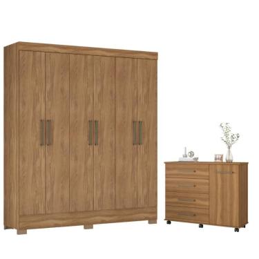 Imagem de Conjunto Quarto Guarda Roupa E Comoda Virgina Amendola