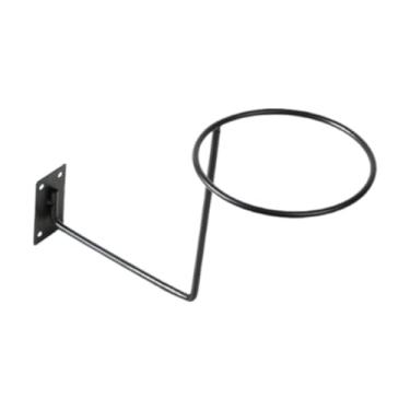 Imagem de Ioensy Suporte para capacete de parede para motocicleta, acessórios de armazenamento, suporte para chapéu, para bola para basquete, vôlei, perucas, máscaras, Preto, Quadrado