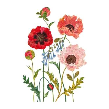 Imagem de Wswqop Adesivo de parede floral descascável e colante para sala de estar, sofá, quarto e cozinha