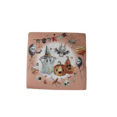 Imagem de Guardanapo De Papel Halloween Decorado 20 Unidades 33X33Cm Rosa