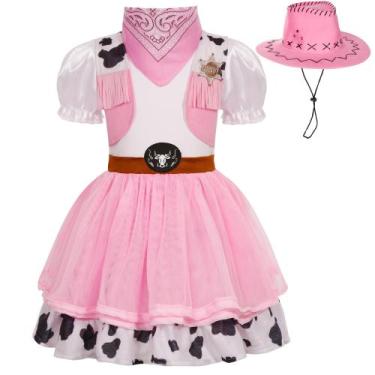 Imagem de Fantasia de cowgirl Gomukot Direct para meninas de Halloween de 3 a 10
