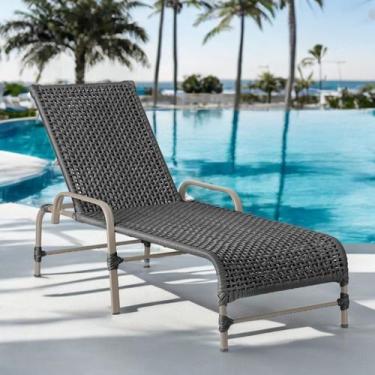 Imagem de Espreguiçadeira Corda Náutica em Alumínio para Piscina Edícula Catar -