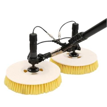 Imagem de TBANVOO Haste telescópica de limpeza de painel solar portátil, cabeças duplas e potência dupla, limpeza de painéis fotovoltaicos e solares, design de economia de água, dupla finalidade - 7,5 m