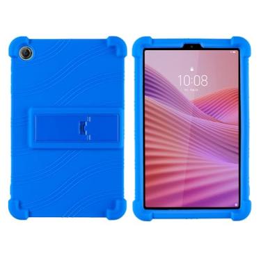 Imagem de QYiiD Capa para Lenovo Tab One 8.7 2025 (TB305FU), capa protetora de borracha macia à prova de choque de silicone leve para tablet Lenovo Tab K9 de 8,7 polegadas, azul