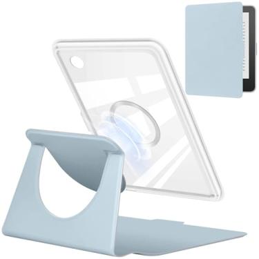Imagem de YoungMe Capa giratória de 360 graus para Kobo Clara Color 2024 de 15 cm, design magnético destacável, capa protetora com suporte ajustável, traseira transparente com hibernar/despertar automático
