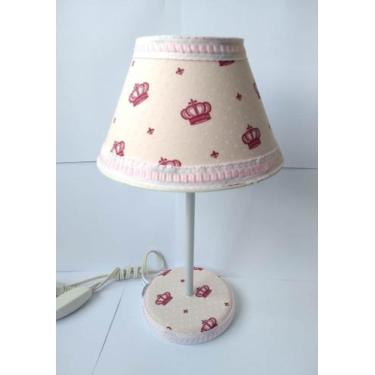 Imagem de Abajur Infantil Decorativo - Laços Elias, Coroa rosa