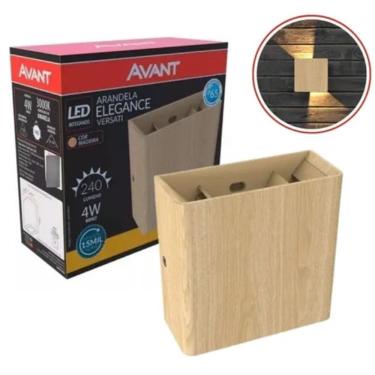 Imagem de Avant Arandela Elegance Versatti LED 4W 3000K IP65  Madeira