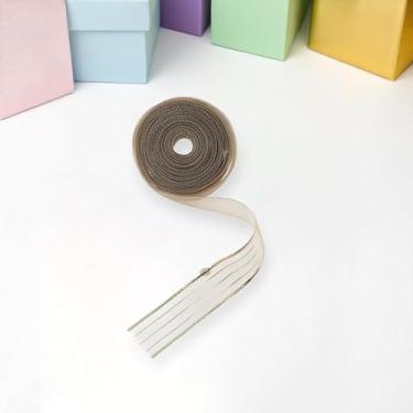 Imagem de Generic 1 fita de artesanato fita de organza metálica poliéster dourado 1,5 cm 5 jardas