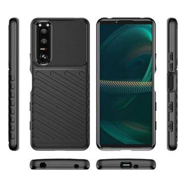 Imagem de HTXWXJC Capa de telefone para Xperia 5 III, capa para Sony 5 III, XQBQ62, capa à prova de choque, capas protetoras de TPU antiarranhões, capa de grau militar para Sony Xperia 5 III preta