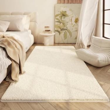 Imagem de Tapetes para quarto, grossos, decoração de sala de estar, macios, fofos, de pelúcia, para cabeceira, laváveis, para casa (140x200cm/B)