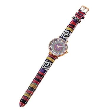 Imagem de sumayin Relógio feminino com alça tecida fashion com estampa de arco-íris relógios femininos boho hippie estilo casual maravilhoso presente feminino boêmio, 7