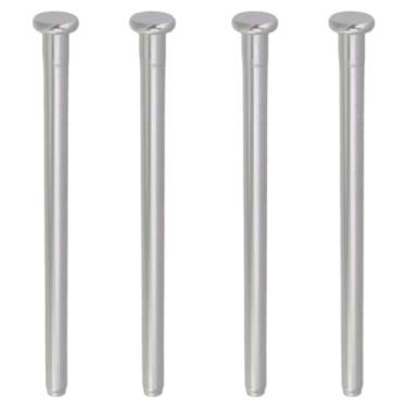 Imagem de Wealrit 4 pinos de dobradiça de porta de 10 cm, pino de substituição de dobradiças internas de ferro para portas de armário e caixa de correio, pinos de dobradiça de segurança de fácil instalação