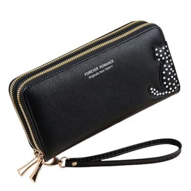 Imagem de Carteira longa feminina elegante, design minimalista estilo envelope, fácil de abrir e fechar