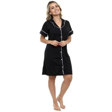 Imagem de Camisola Americana Curta Sepie 810 Preto, Preto, GG