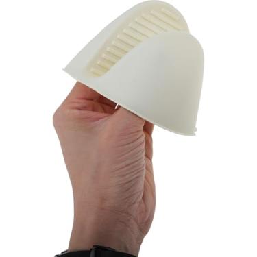 Imagem de Generic 1 peça de luvas de forno resistentes ao calor pinças de cozinha apenas lavagem à mão silicone bege 8,4 x 11 cm