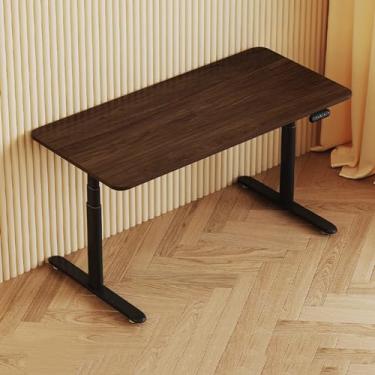 Imagem de HGTRH Mesa elétrica elevável 120 x 60, mesa elevável mesa ajustável computador, motor duplo secretária de escritório elétrico com controlo inteligente, mesa regulável em altura