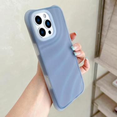 Imagem de HTVJFX Capa de silicone líquido de luxo para iPhone 15, cor de ondulação de água, macia e à prova de choque (para iPhone 15/preta)