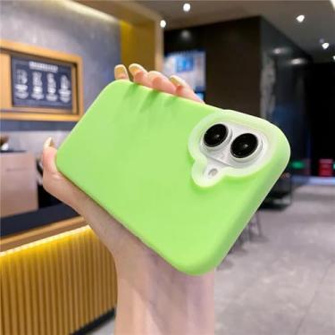 Imagem de HTVJFX Capa protetora de lente de câmera para iPhone 15Pro Max, capa de silicone líquido fosco (para iPhone 15Pro Max/verde)