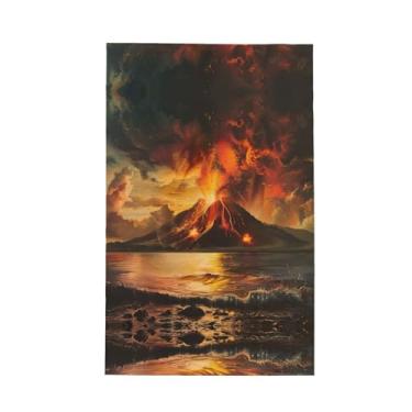 Imagem de XLLingL Toalhas de cozinha com estampa de vulcão, panos de prato de microfibra, para decoração e limpeza de cozinha - 1 peça