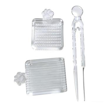 Imagem de Fiocias Conjunto de 3 Ferramentas para Aplicação de Microesferas Termocolantes de 2,6 Mm: Bandeja de Seleção E Placa de Alinhamento para Resultados Ideais, Pe, Claro, Tamanho real