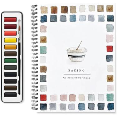 Imagem de Apostilas De Aquarela, Conjunto De Tinta Aquarela De 12 Cores Com Pincel, Apostilas De Aquarela Para Pássaros Para Iniciantes, C