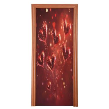 Imagem de Blueangle Capa elástica para porta de fogos de artifício dos namorados - Faixa de porta frontal de tecido elástico para decoração de festa em casa ao ar livre (338)