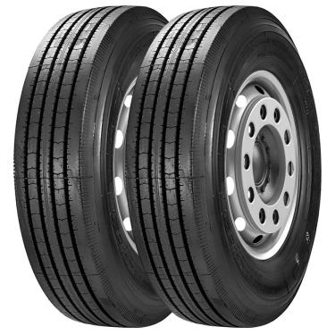 Imagem de KIT 2 Pneus Longmarch LM216 215/75 R17.5 Aro 17.5 135/133M 16PR Liso