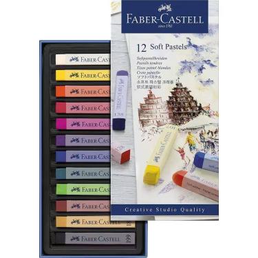 Imagem de Giz pastel seco longo 12 cores Faber-Castell Creative Studio 128312