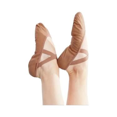 Imagem de Sapatilhas De Balé De Lona Com Sola Macia Para Mulheres E Crianças, Ca