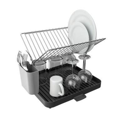 Imagem de Escorredor de Pratos Metal Porta Talheres Organizador Cozinha Resisten