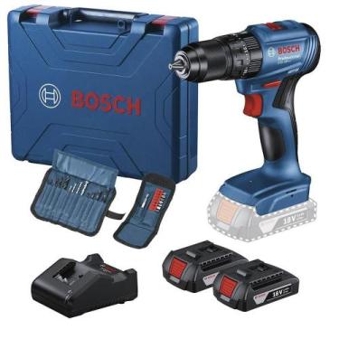 Imagem de Furadeira e Parafusadeira com Motor Brushless Bosch 18v GSB 185-LI e 2