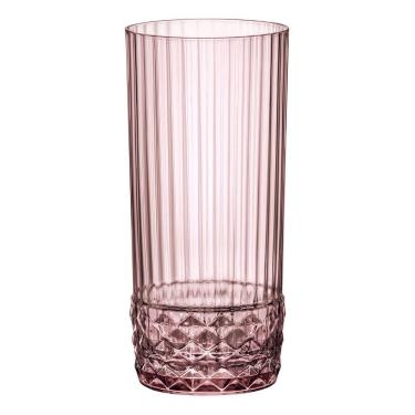 Imagem de JOGO 6 COPOS LONG DRINK BORMIOLI ROCCO AMERICA 20S VIDRO 490ml 16x7x7cm ROSA