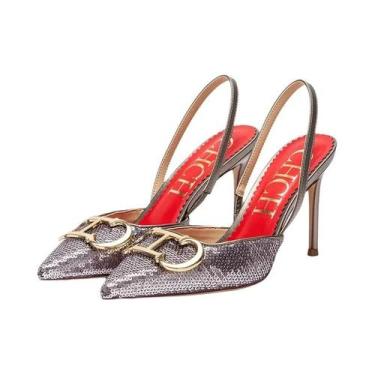 Imagem de Sapatos De Salto Alto Femininos 2025 Com Ponta Fina E Tiras, Sapatos D