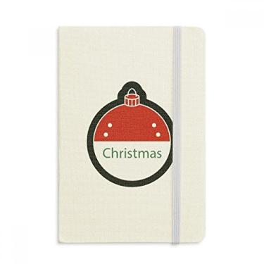 Imagem de Caderno de Natal com emblema de desenho animado de Natal, capa dura de tecido, diário clássico