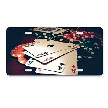 Imagem de DIYthinker Cartão de pôquer fichas para jogos foto placa de carro decoração aço inoxidável
