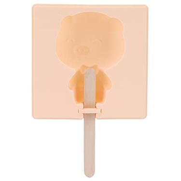 Imagem de QANYEGN Molde De Sorvete De Silicone, Bandeja De Sorvete Com Tampa E 20 Palitos, Máquina De Picolé, Bandeja De Cubos De Gelo Em Forma De Animais(Pig)