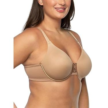 Imagem de Vanity Fair Sutiã redutor feminino Beauty Back Smoothing, minimiza a linha do busto até 3,8 cm, bojos não acolchoados até a altura, Totalmente bronzeado, 34G