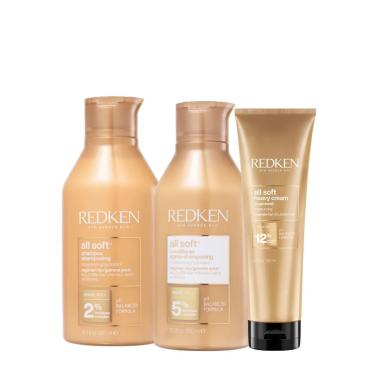 Imagem de Kit Redken All Soft Shampoo P Condicionador E Máscara (3 Produtos)