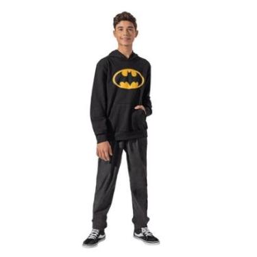 Imagem de BLUSA MOLETOM INFANTIL MANGA LONGA COM CAPUZ BATMAN FAKINI TEENS REF:1549 12/18-Masculino