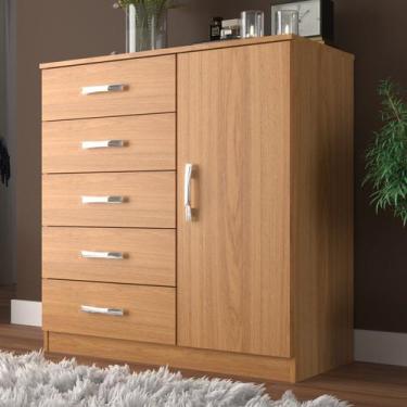 Imagem de Cômoda Sapateira 1 Porta 5 Gavetas Zurique - Evidência Móveis