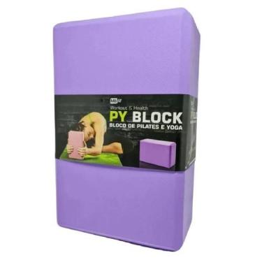 Imagem de Bloco de Pilates e Yoga MBfit - 15X23X8, Roxo, ST