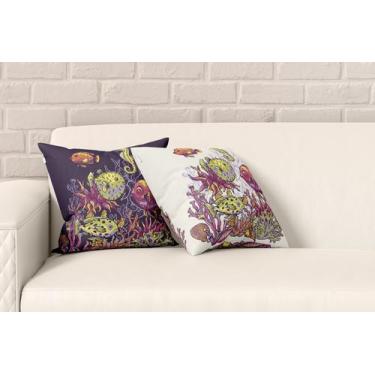 Imagem de Kit 2 Almofadas Com Enchimento Vida Marinha - Core Decore