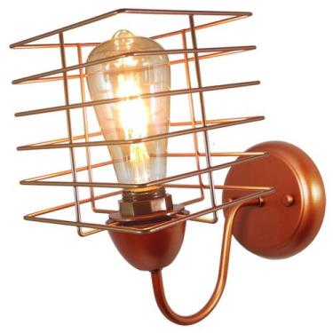 Imagem de Arandela Parede Aramado Boxy Cobre sala Corredor Garagem - CM GLASS - 