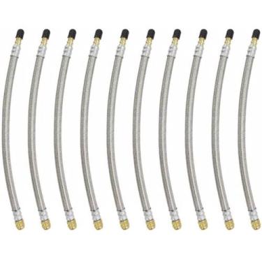 Imagem de 10 Prolongador Extensão Flexível Malha de Aço 210mm Bico De Roda - FIO